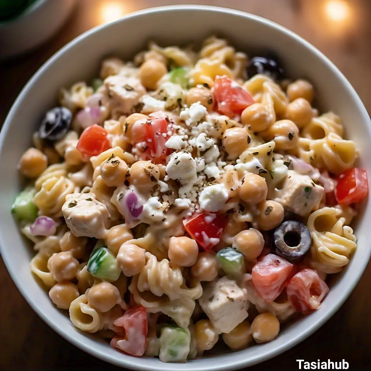 High protein pasta salad