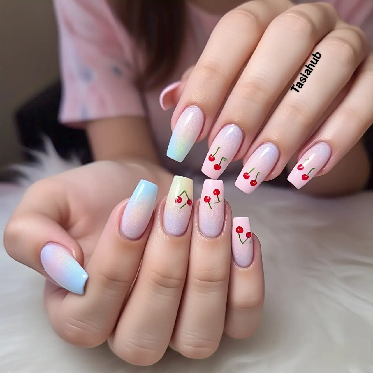 Cherry nail designs
