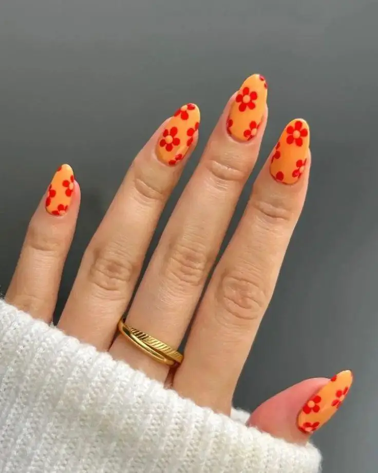 Summer Almond Nails