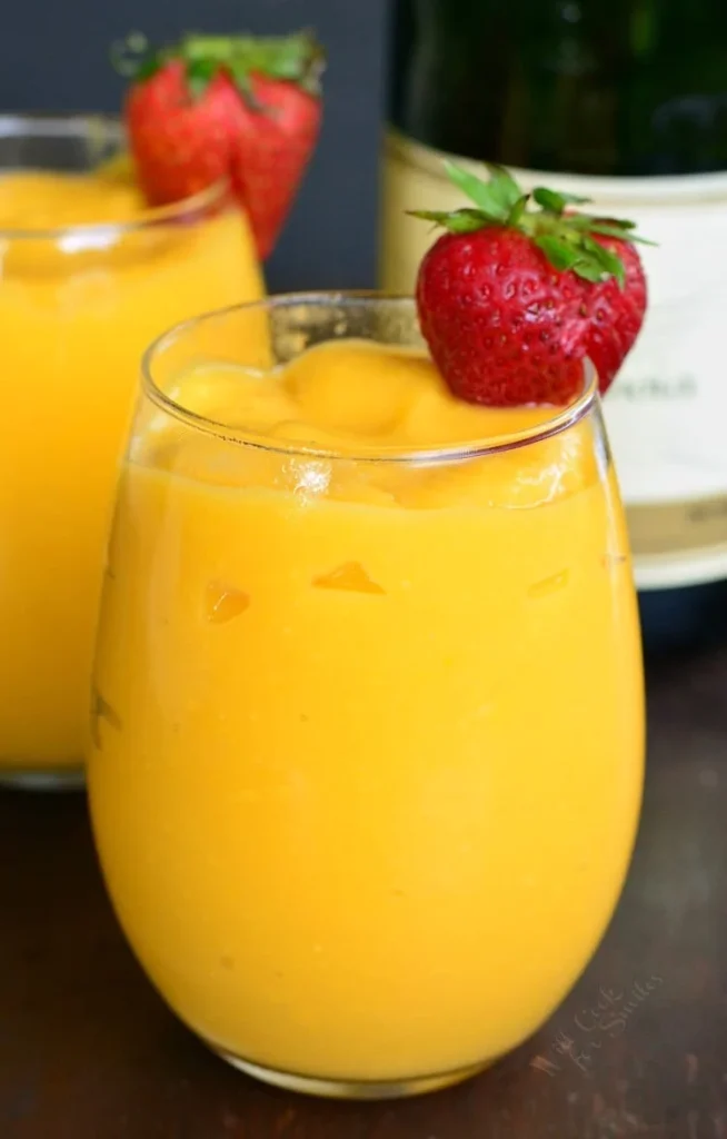 3 Ingredient Mango Champagne Slushies 2
