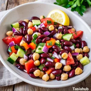 A bowl of bean salad
