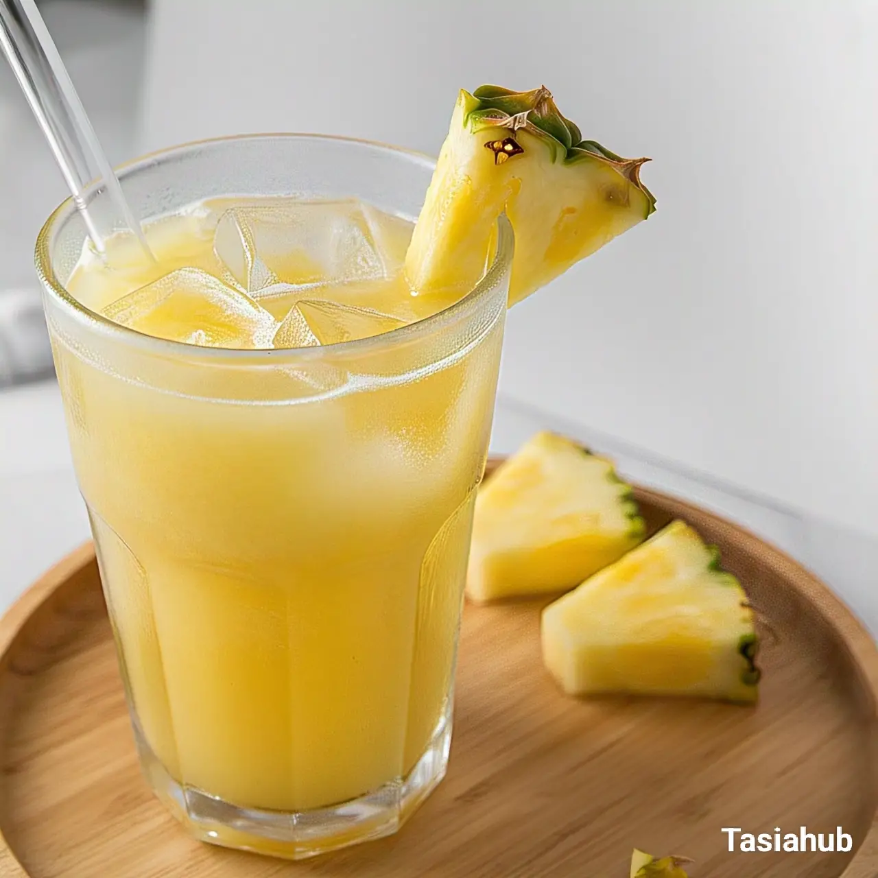 A glass of pineapple juice