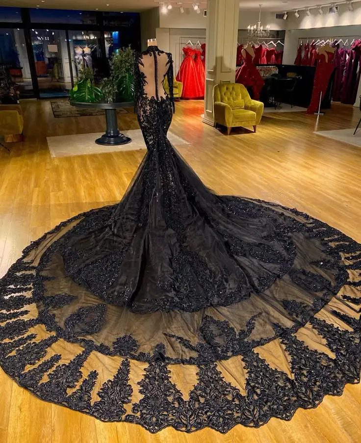 Stunning black wedding dress ideas