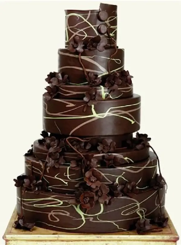 chocolate wedding cake 2