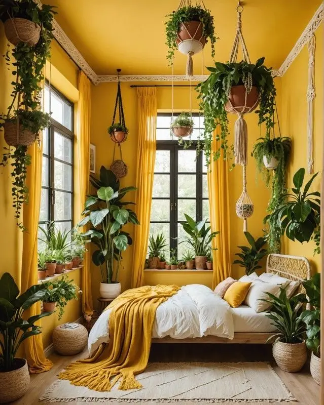 Yellow bedroom designs
