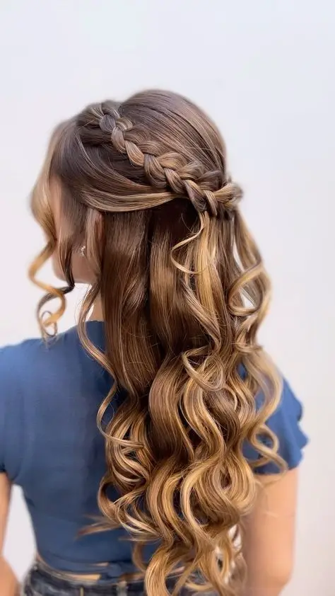 half up half down hair 17