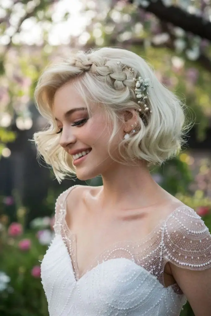 Elegant wedding hairstyles for short hair