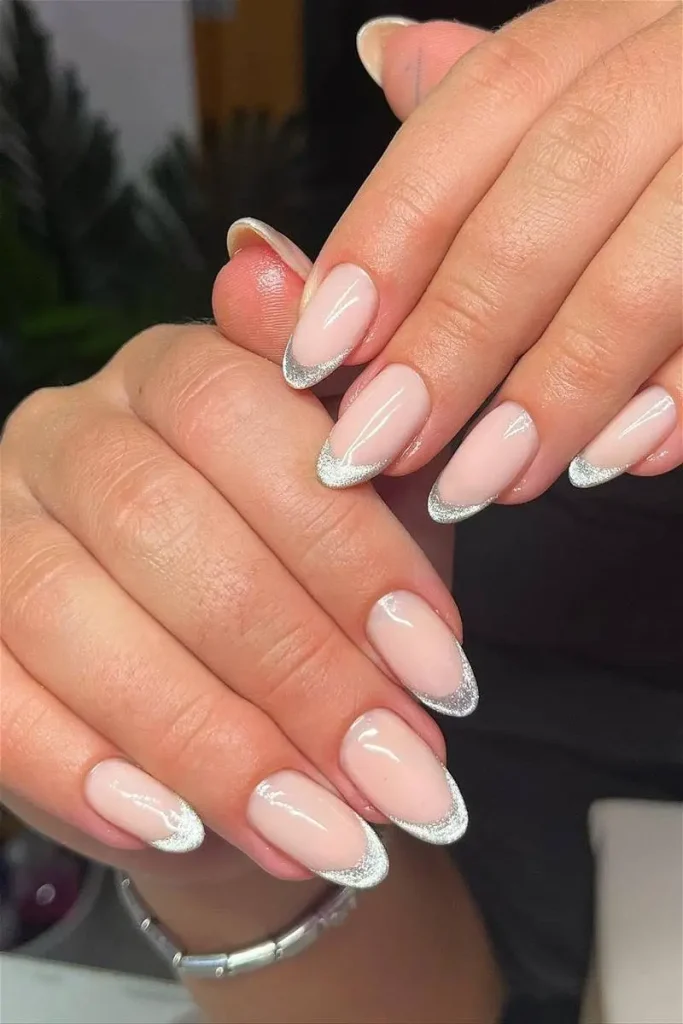 silver glitter nails 9