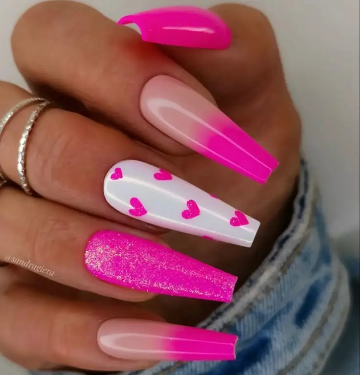 summer pink nails 5