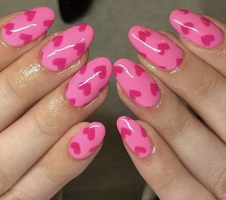 summer pink nails 9