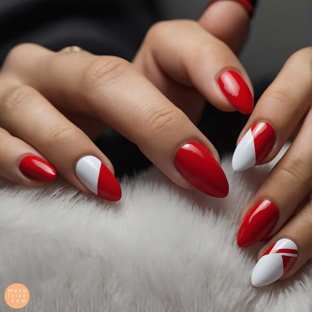 unhas vermelhas decoradas