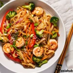 Rice noodle stir fry