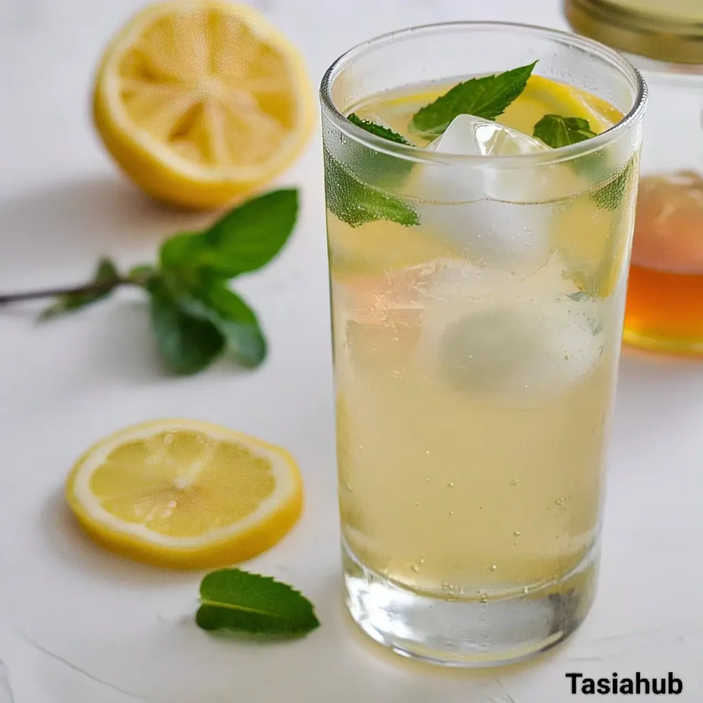 A glass of lemonade