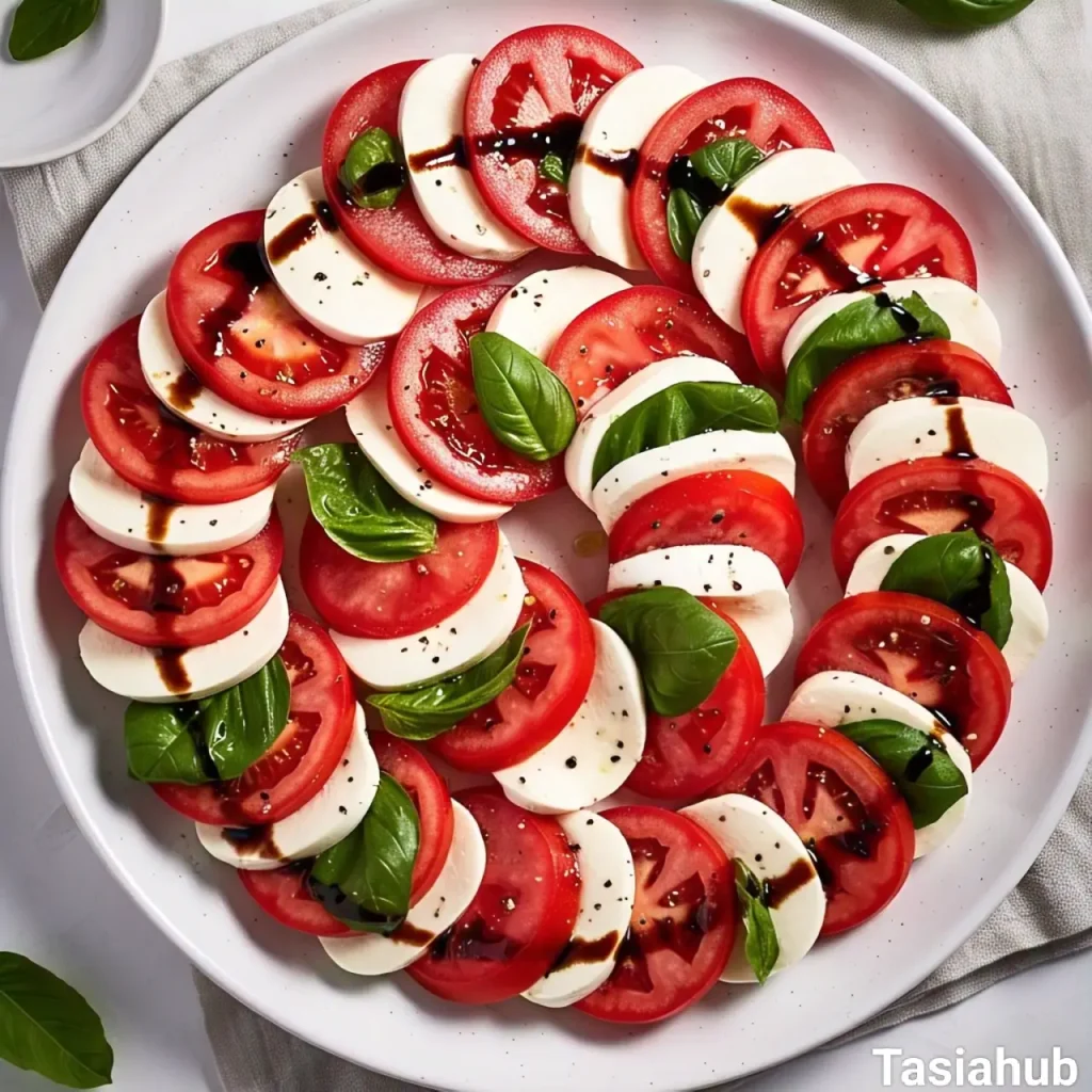 A platter of Caprese salad