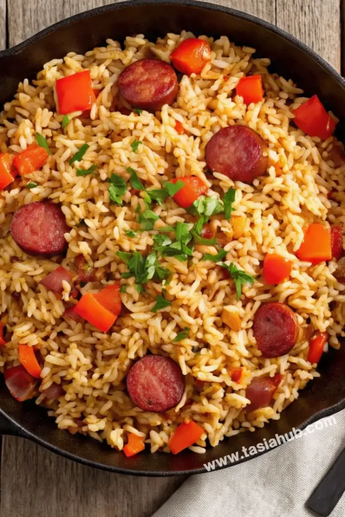Cajun rice and sausage skillet
