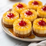 Mini pineapple upside-down cheesecake
