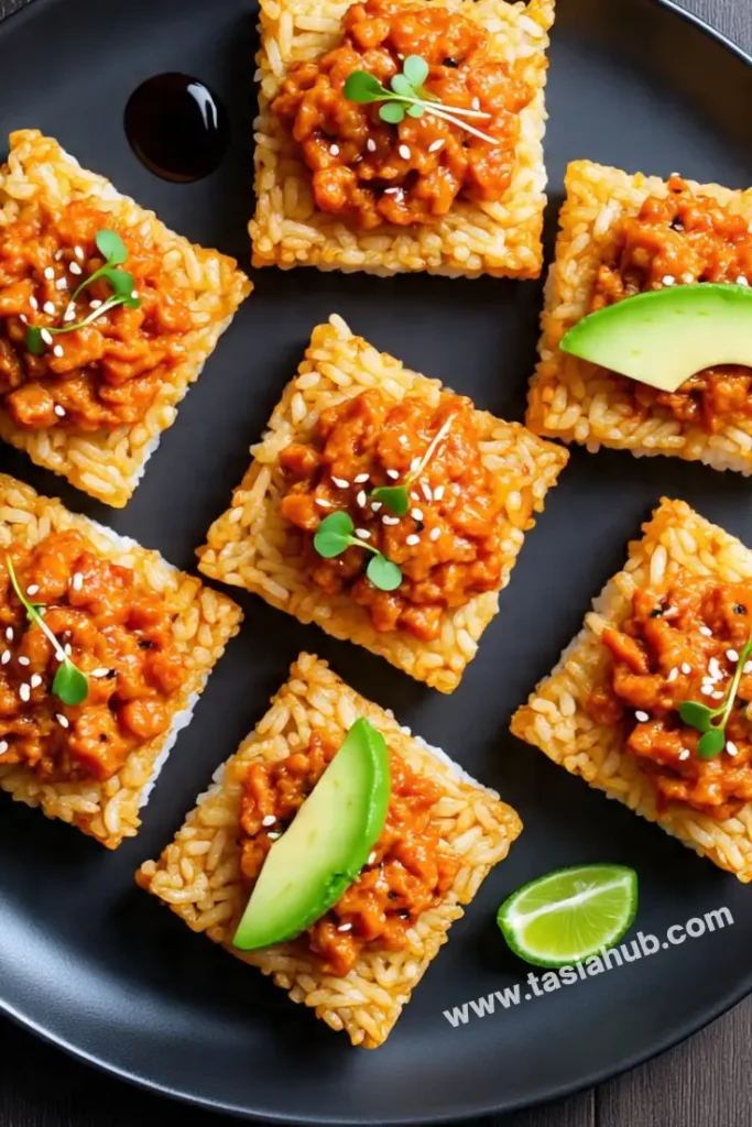 Nobu copycat crispy rice with spicy tuna
