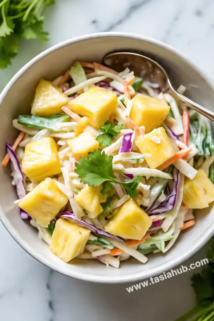 creamy pineapple coleslaw