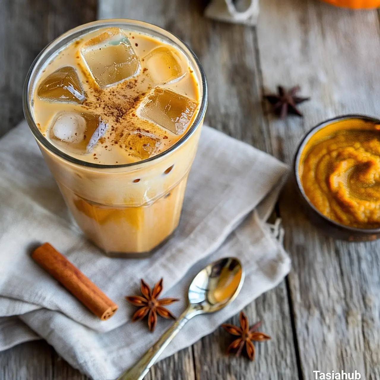 Iced pumpkin Chai tea latte