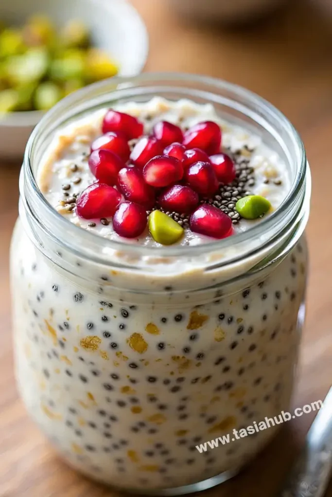 pomegranate overnight oats 1
