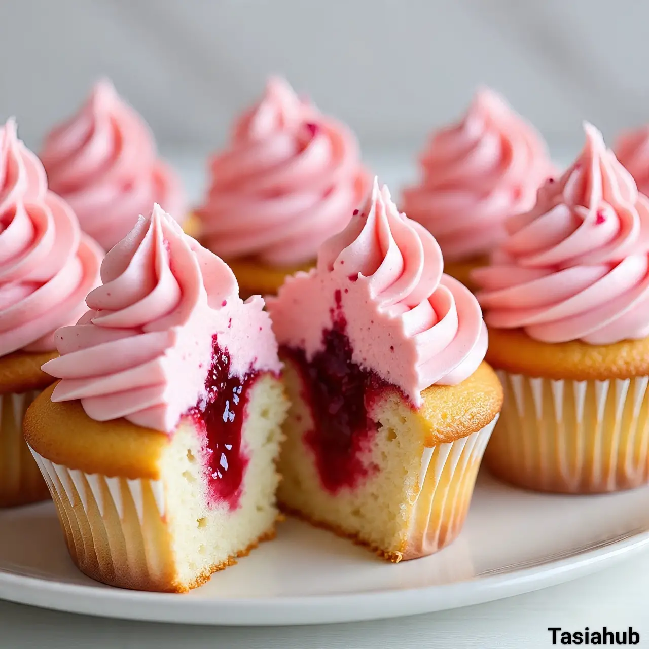 Raspberry Creme Cupcakes