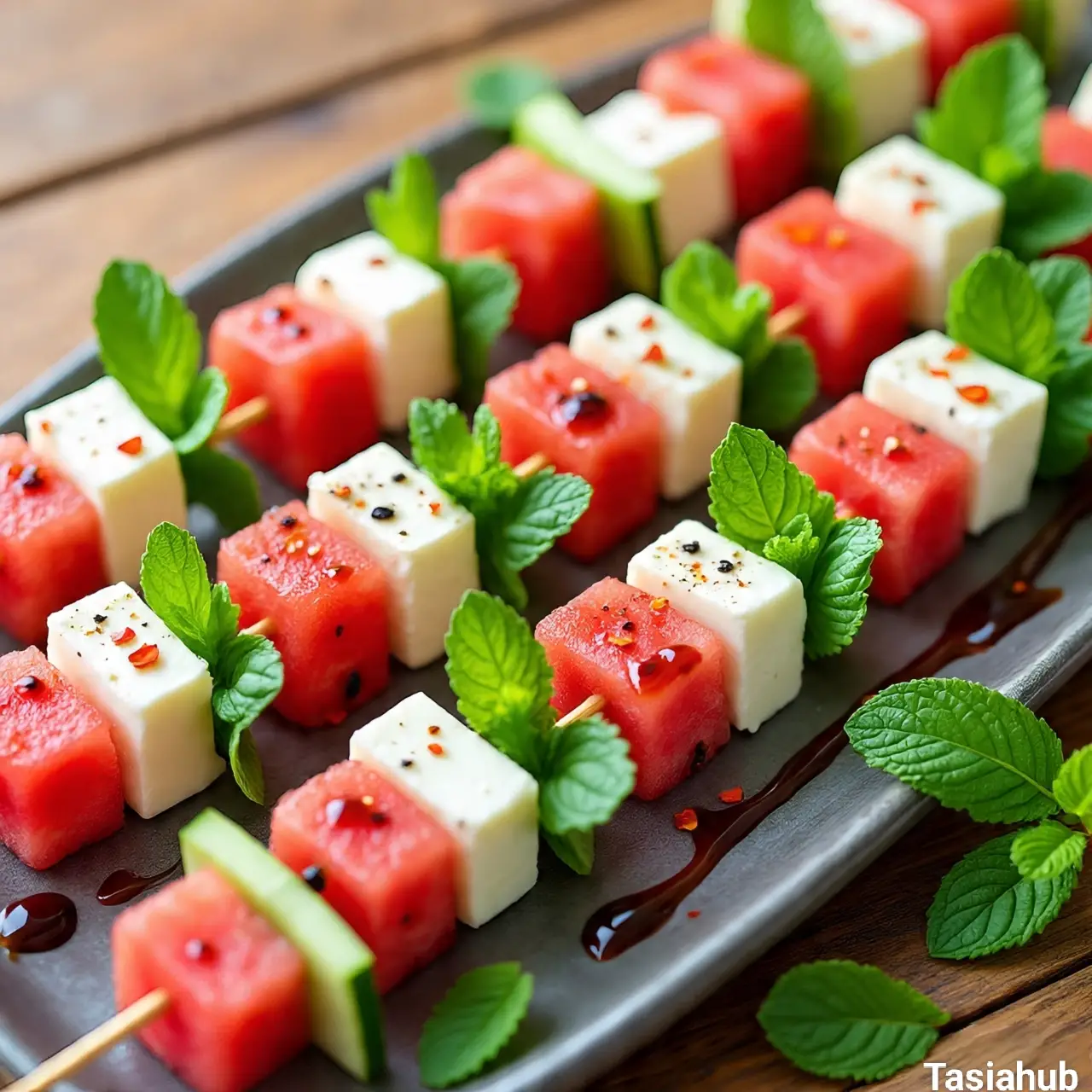 Feta and Watermelon Skewers