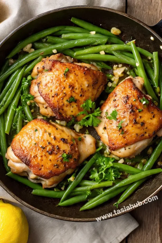 Keto chicken and green beans skillet