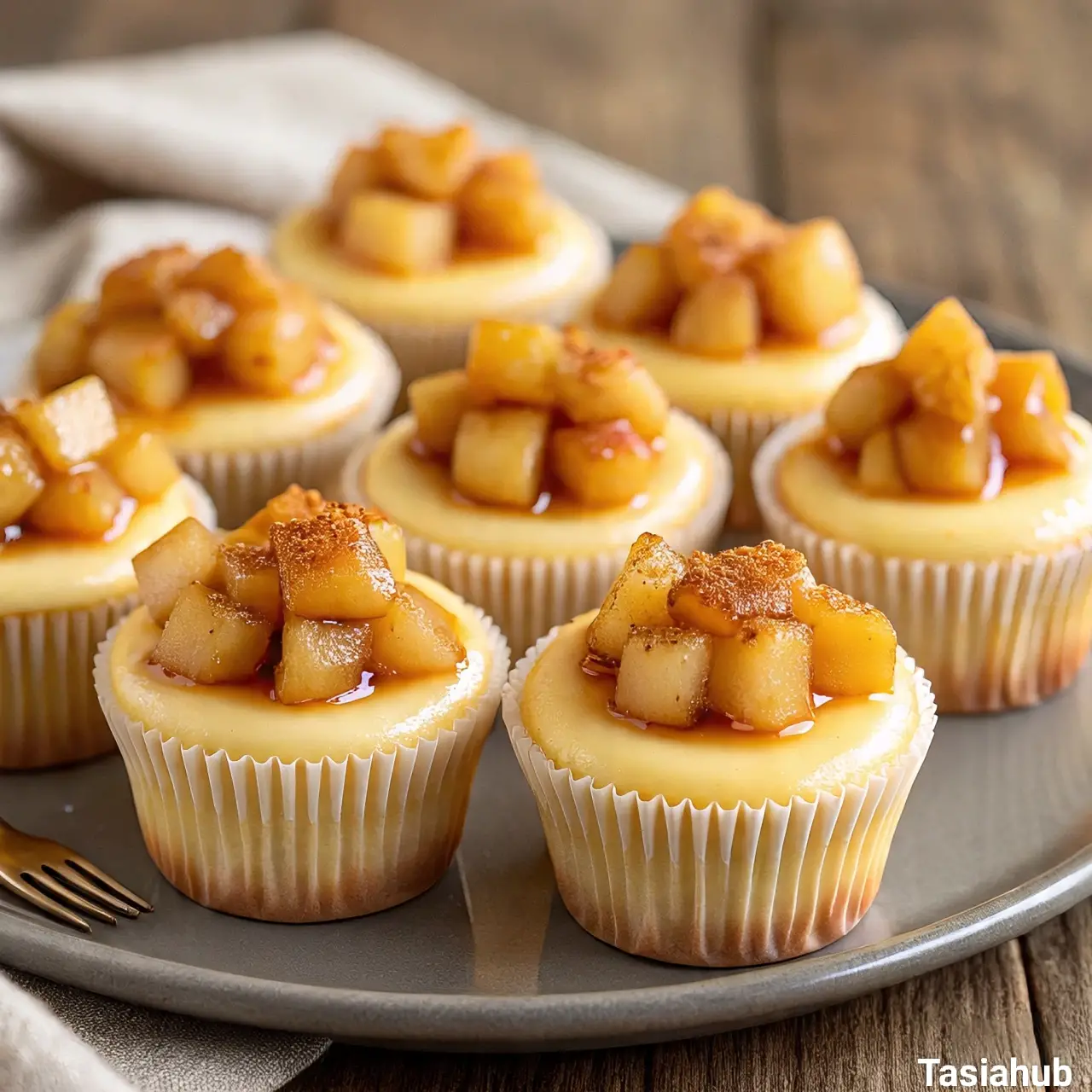 Mini Caramel Apple Cheesecake Bites