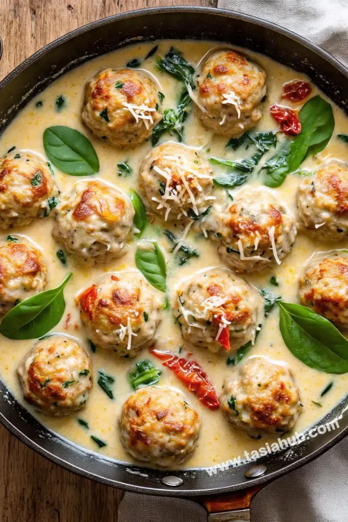 creamy Tuscan turkey meatballs 1