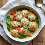 Creamy Tuscan turkey meatballs