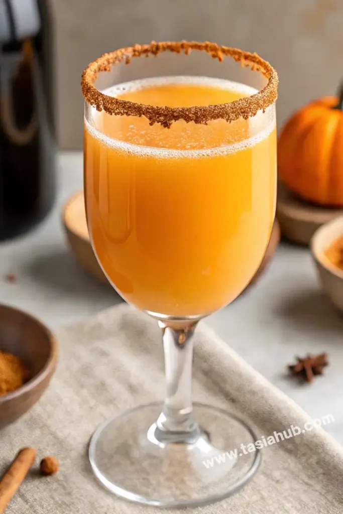 fall pumpkin pie mimosa