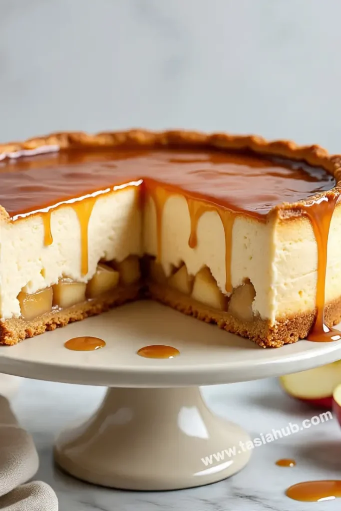 salted caramel apple pie cheesecake 1