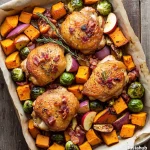 Sheet pan fall chicken dinner