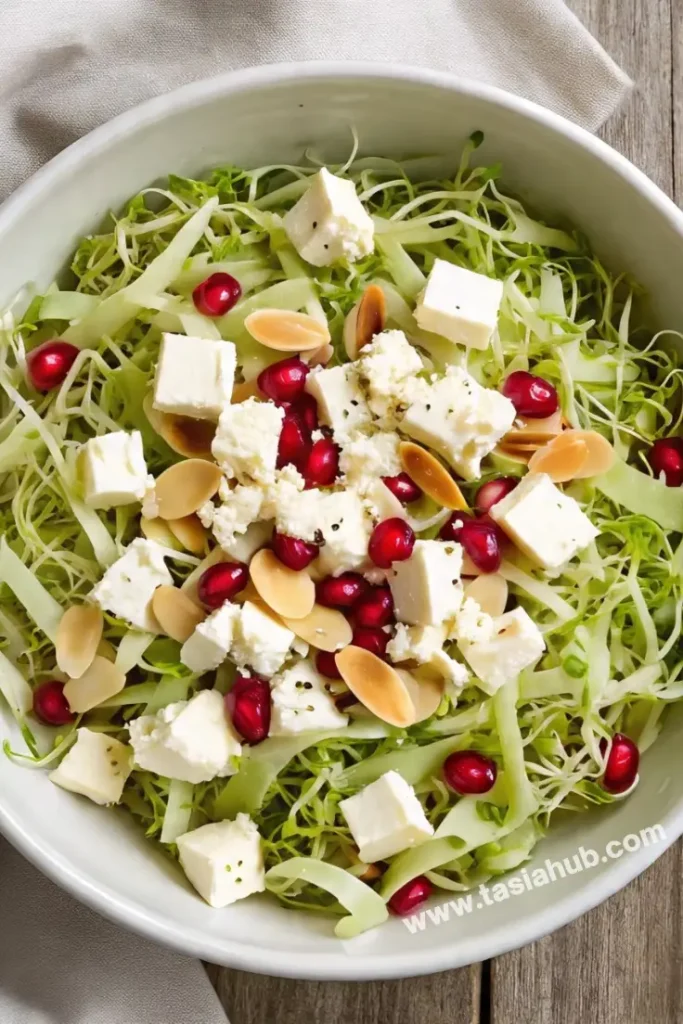 Brussel sprouts and pomegranate salad