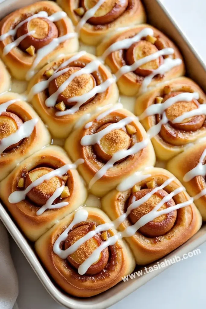 apple pie cinnamon rolls dish