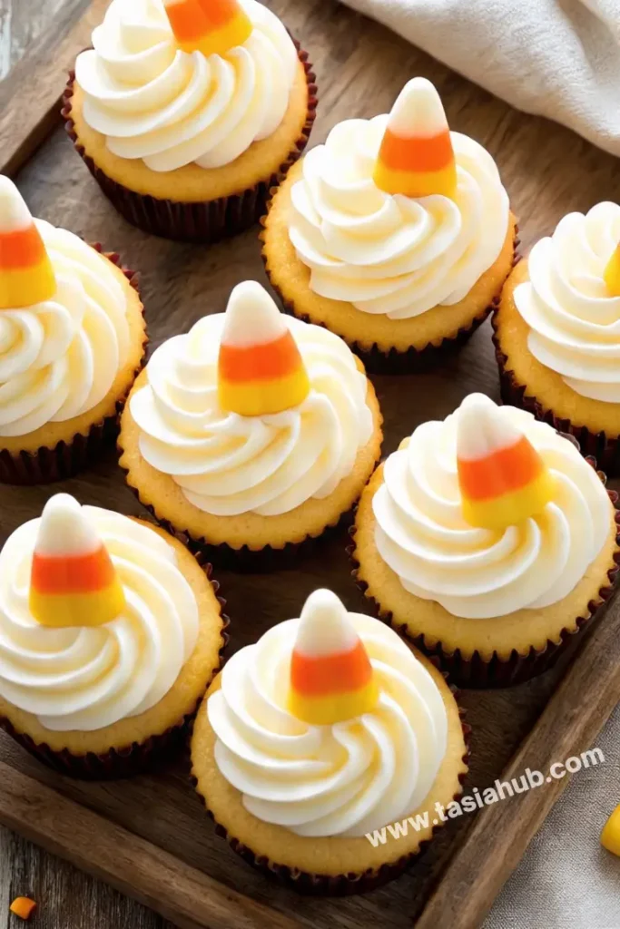 candy corn cupcakes