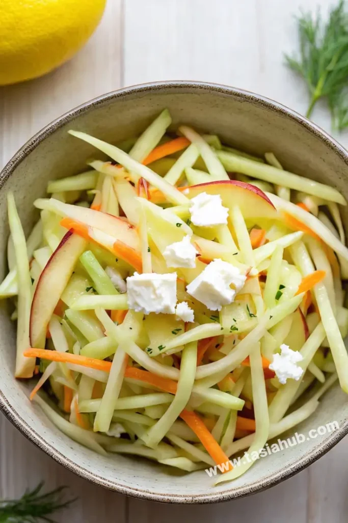 kohlrabi salad with apple and carrot 1