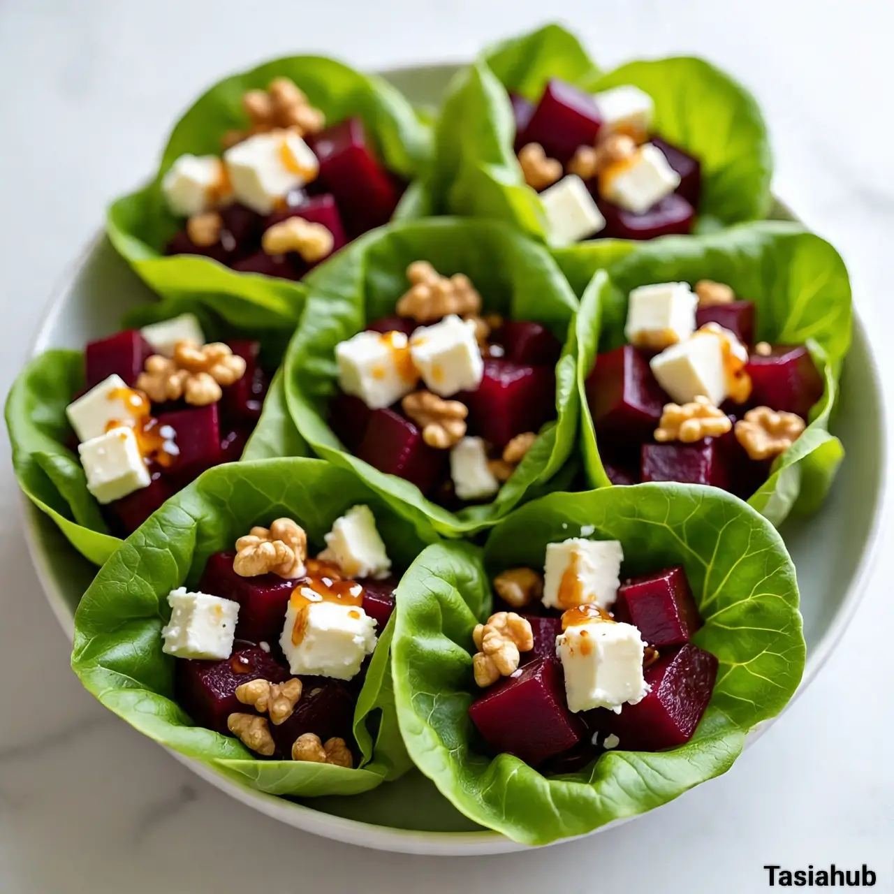 Roasted Beet and Walnut Salad Cups