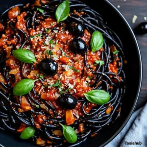 Halloween black pasta recipe