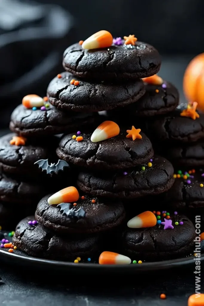 black velvet spooky cookies