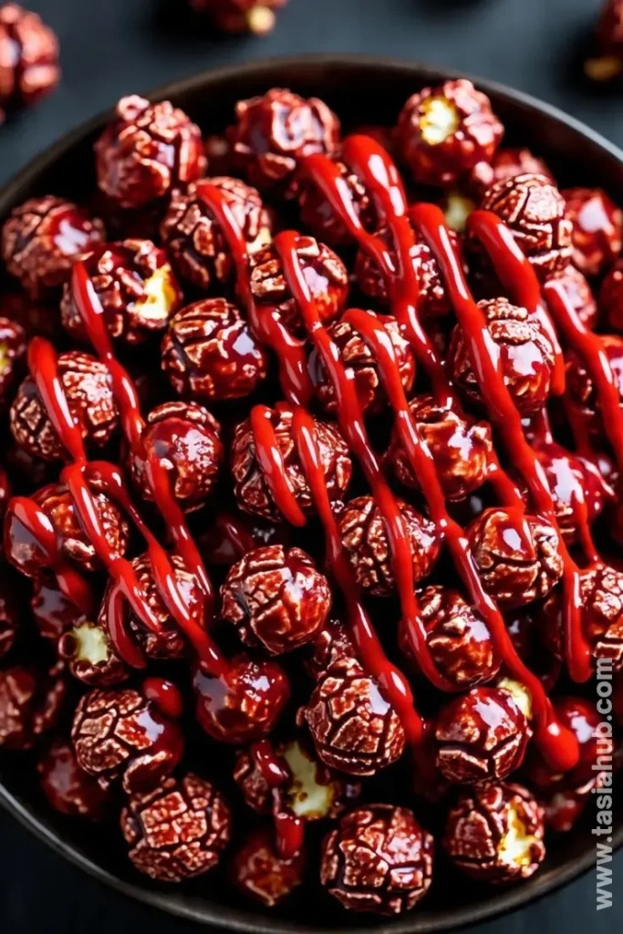 bloody red velvet popcorn