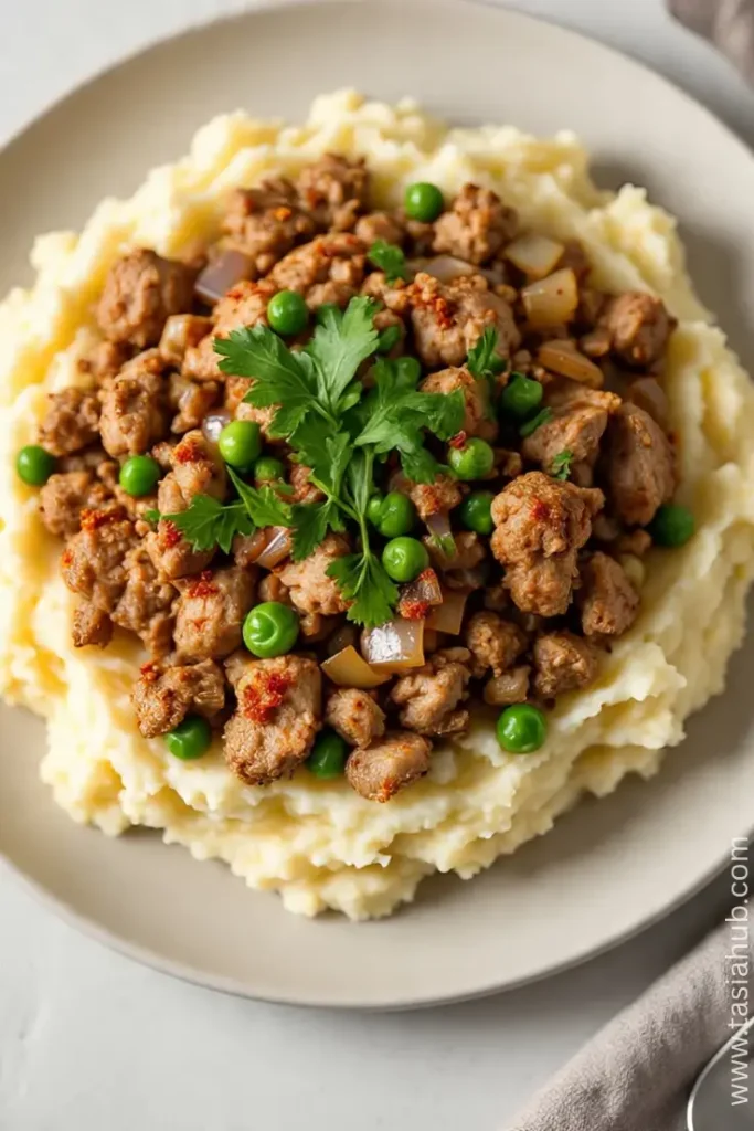 ground turkey and mashed potatoes 1