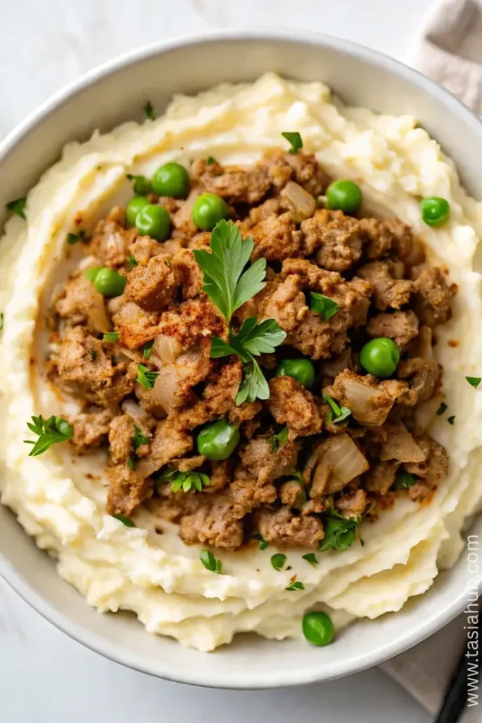 mashed potatoes and ground turkey