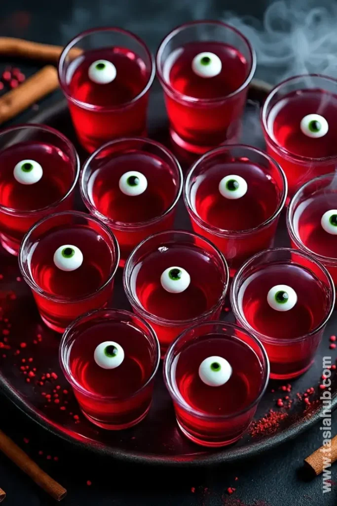 spooky Fireball jello shots