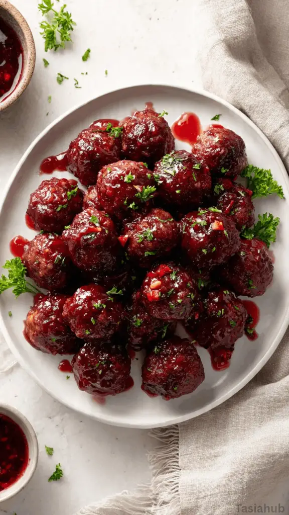 Christmas cranberry meatballs