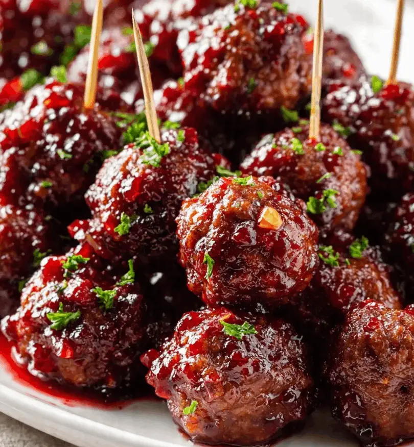 christmas cranberry meatballs