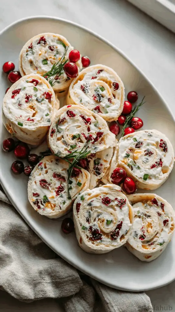 Christmas cranberry pinwheels recipe