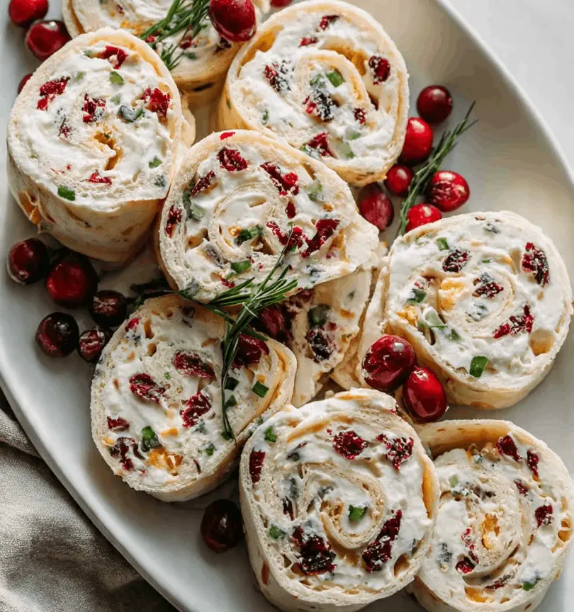 christmas cranberry pinwheels