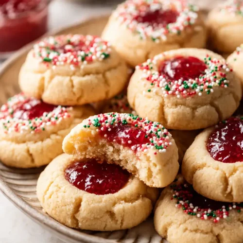 christmas thumbprint cookies