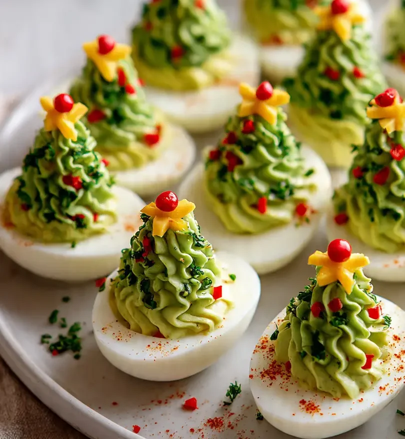 christmas tree deviled eggs